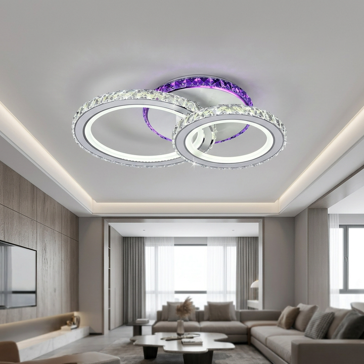 LUSTRA LED 60W,CU TELECOMANDA,300x400MM,LUMINA REGLABILA 3000-6500-MODEL 19373/2WH