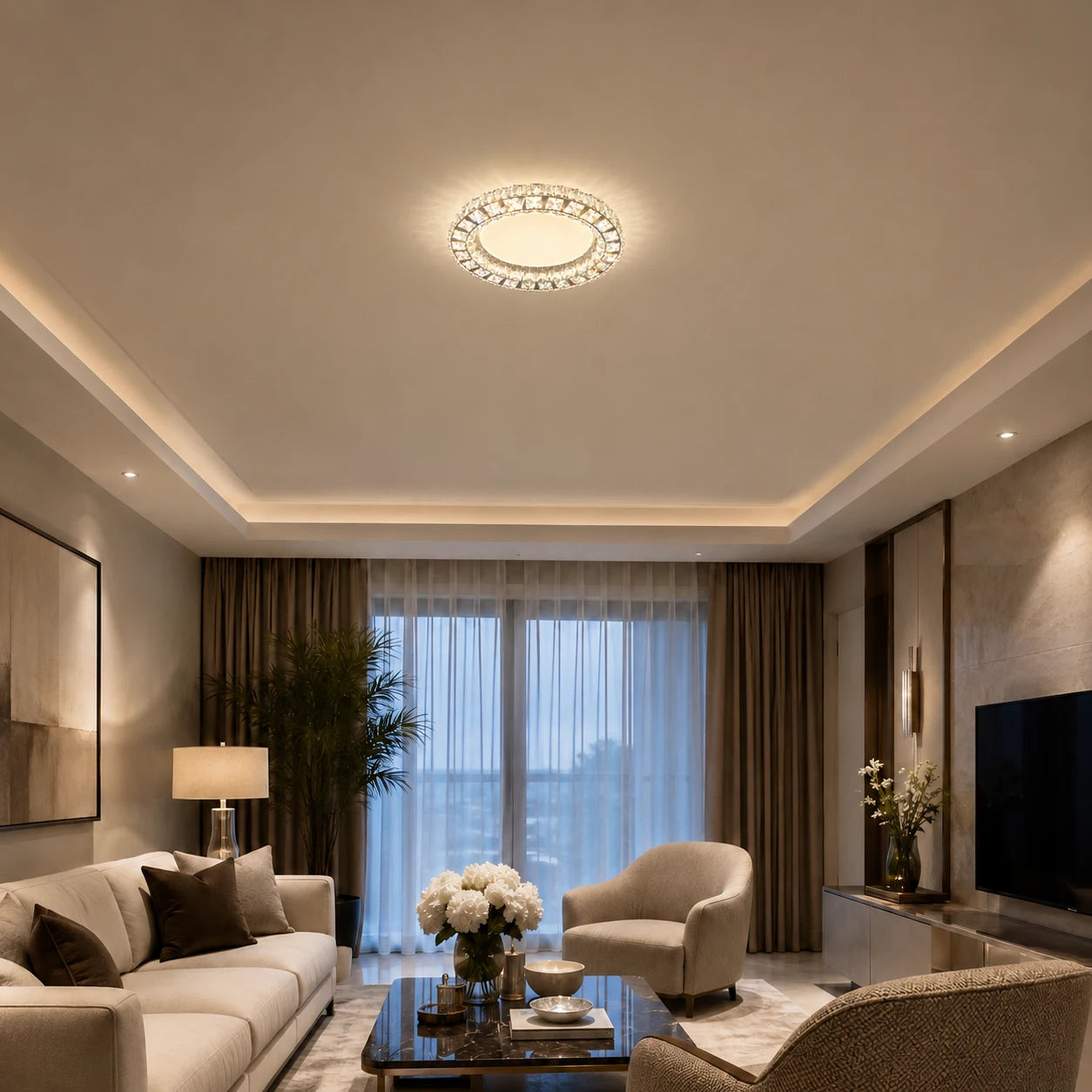 Lustra LED cu 3 faze de lumini, 2966/300, 56W