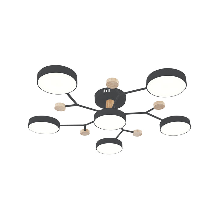 Lustra LED cu telecomanda, 160W, Ø870×H150 mm, lumina reglabila 3000K–6500K