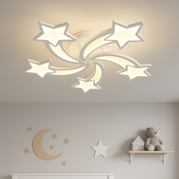 Lustra LED cu telecomanda, 2x55W, lumină reglabilă 3000K–6500K, Ø800×H80 mm, finisaj alb modern