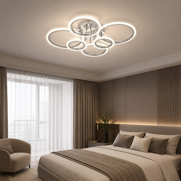 Lustra LED cu telecomanda, model 26056/2+2+2CR