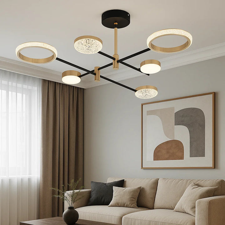 Lusta LED moderna cu telecomanda, 80W, Ø980×H320 mm, lumina reglabila 3000K–6500K