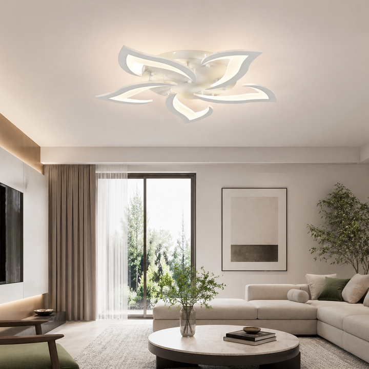 Lustra LED 70W cu telecomandă, Ø605 mm, lumină reglabilă 3000K–6500K – model 19302/5N WH