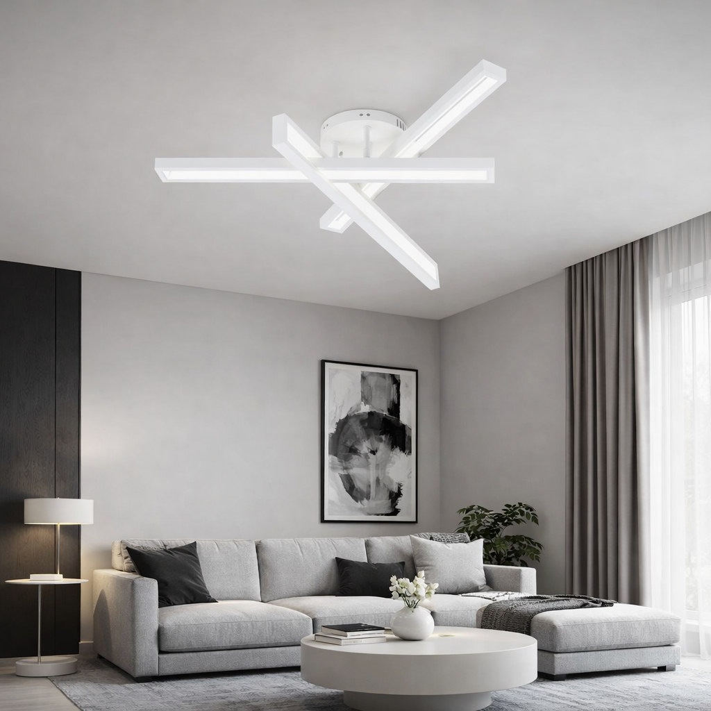 Lustra LED Alba 3 Brate, 158W, 3000-6500K, Telecomanda Inclusa, Model L77285/3
