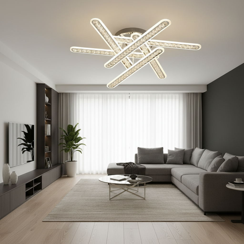 Lustra  LED cu Telecomanda, 300W , Ø81 cm