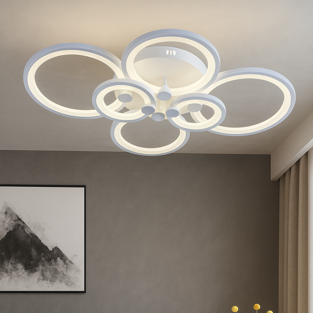 Lustra LED cu telecomanda, Alba 8067/4+2WH, 188W, 3000–6500K