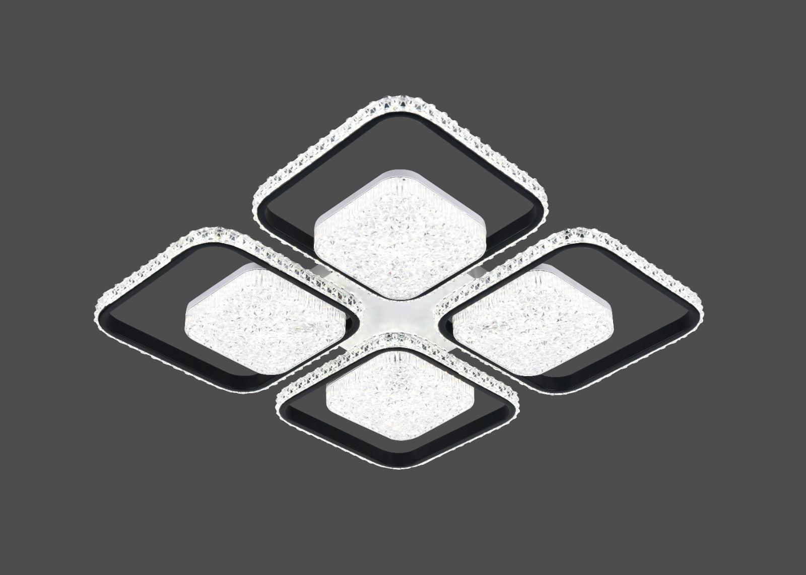  Lustra LED moderna, 530×530×70 mm, 108×2W, telecomanda, 26233/4+4 WH 2