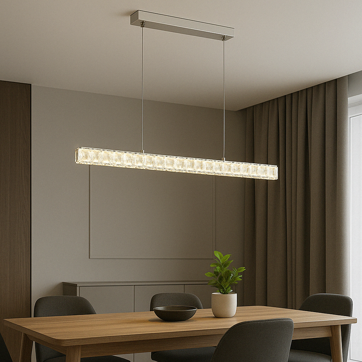 Lustra LED suspendata cu cristale