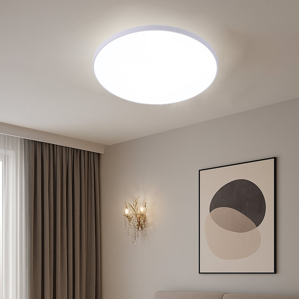 Plafoniera LED rotunda, Ø460 mm, 96W, 6500K, ML-002/460WH/BK