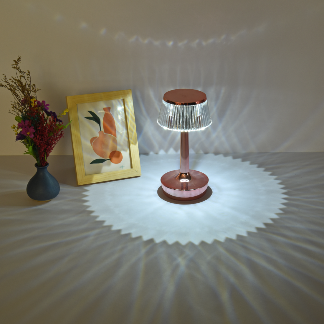 Veioza de masă LED portabilă ML-2058, 3W, lumină reglabilă 2800–6500K, autonomie 5–8h, baterie 1200mAh