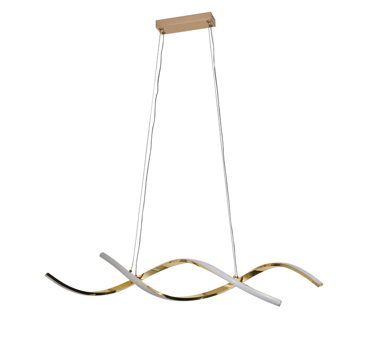 Pendul LED Modern Auriu 76W – SX8356 GD, Lumină Caldă-Neutră