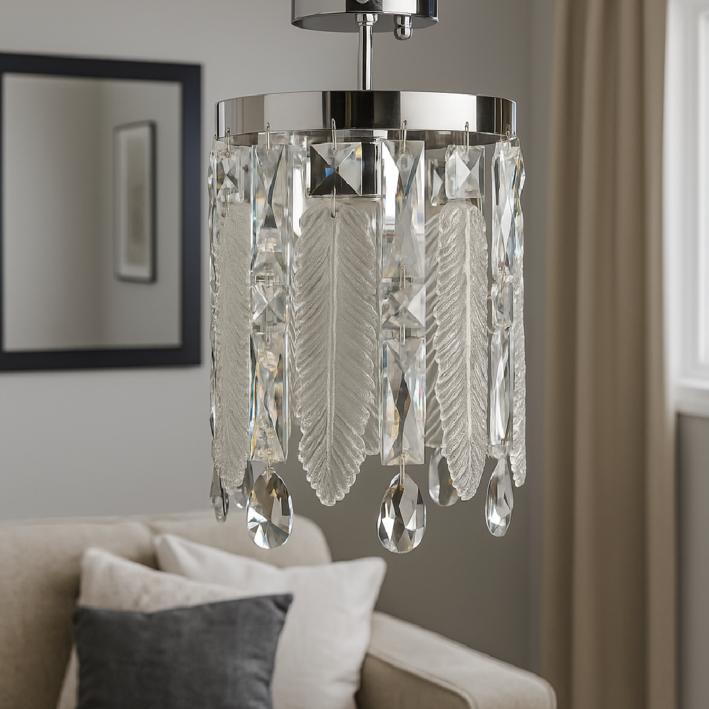 Pendul decorativ cu cristale 8390/1A-180 – Design elegant cu soclu E27