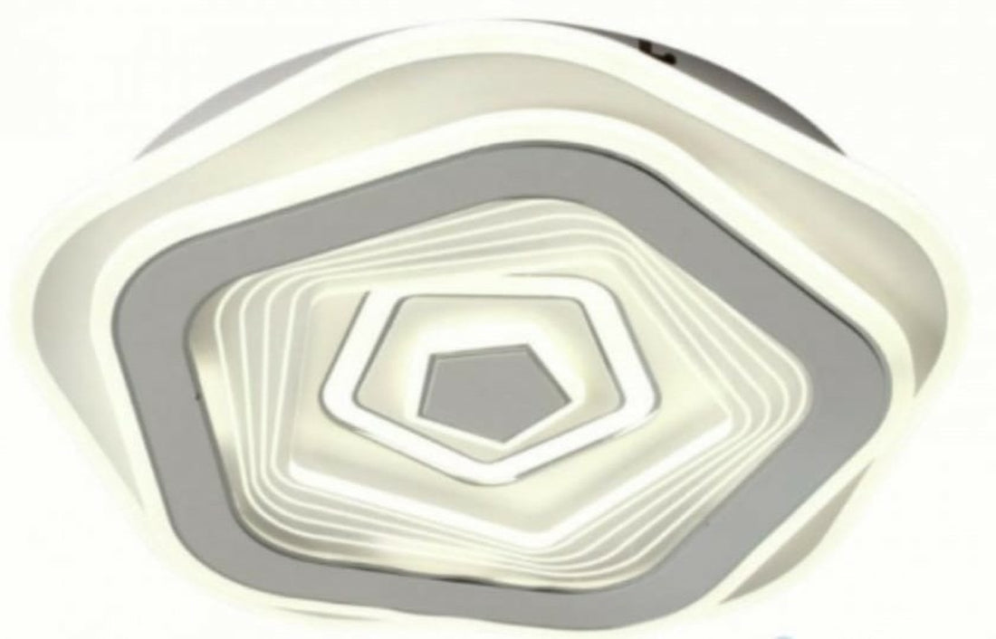 Plafonieră LED L7660/400WH+CR – 104W, Cu Cristale, Lumină Reglabilă și Telecomandă