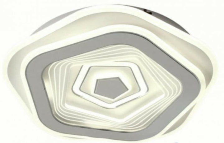 Plafonieră LED L7660/400WH+CR – 104W, Cu Cristale, Lumină Reglabilă și Telecomandă