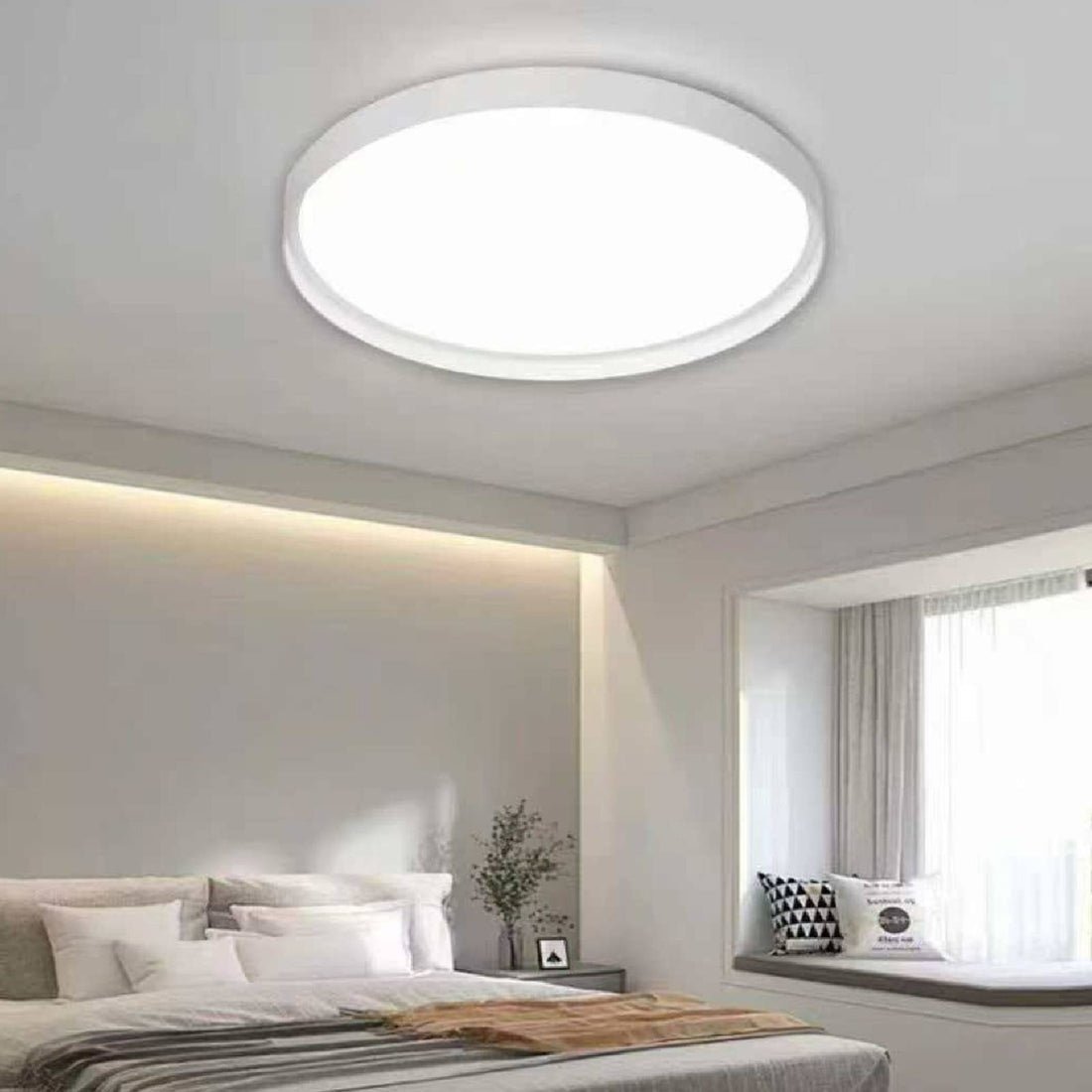 Plafoniera LED rotunda alba 96W, Ø460 mm, lumină reglabilă 3000K / 4500K / 6500K ML-007/460WH