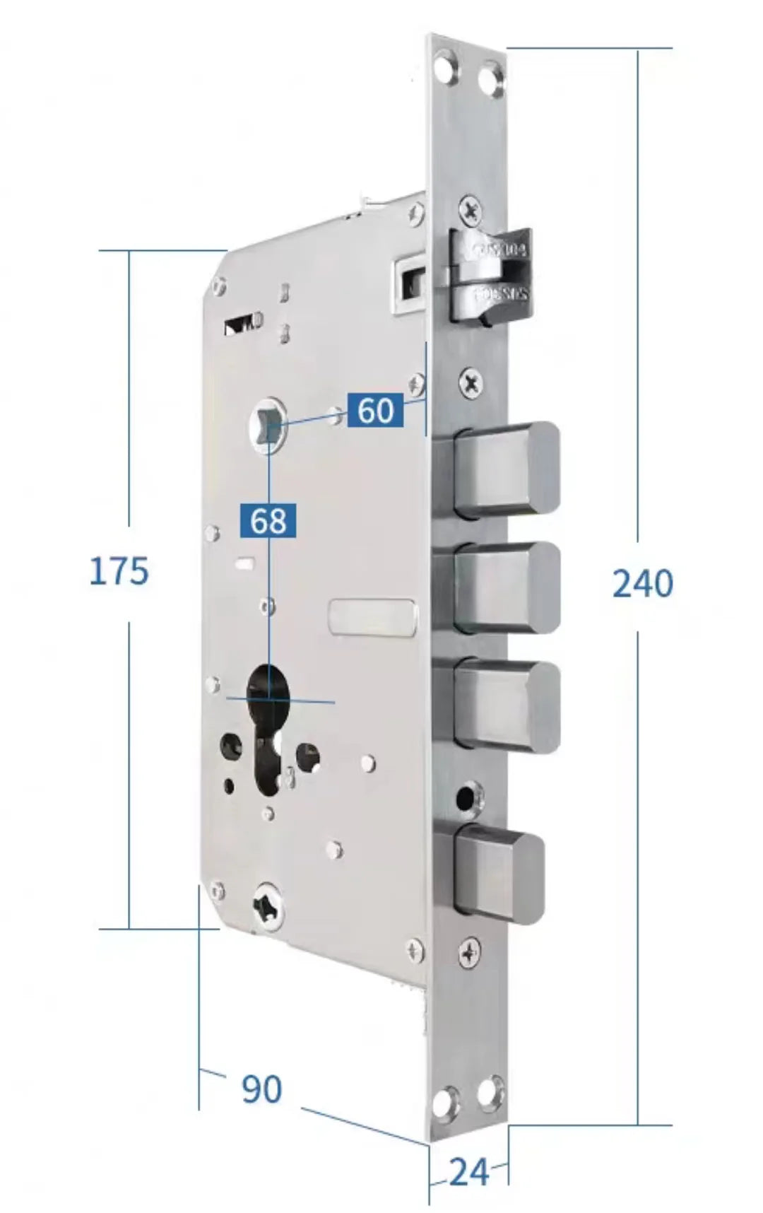 Incuietoare inteligenta – Amprenta, PIN, card și cheie mecanica, aliaj aluminiu, finisaj auriu