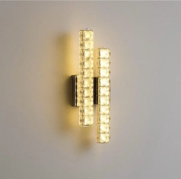 Aplica LED de Perete 20W cu Cristale , Temperatură Reglabilă 3000K–6500K, Design Vertical Elegant – SJ033-2