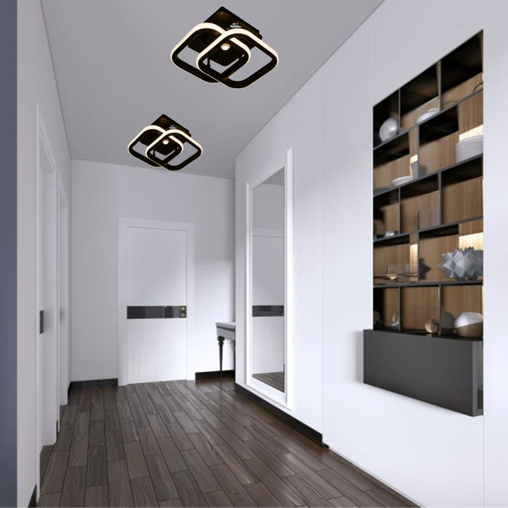 Aplica LED moderna neagra 22W, lumina neutra – L71363/2BK Senzor
