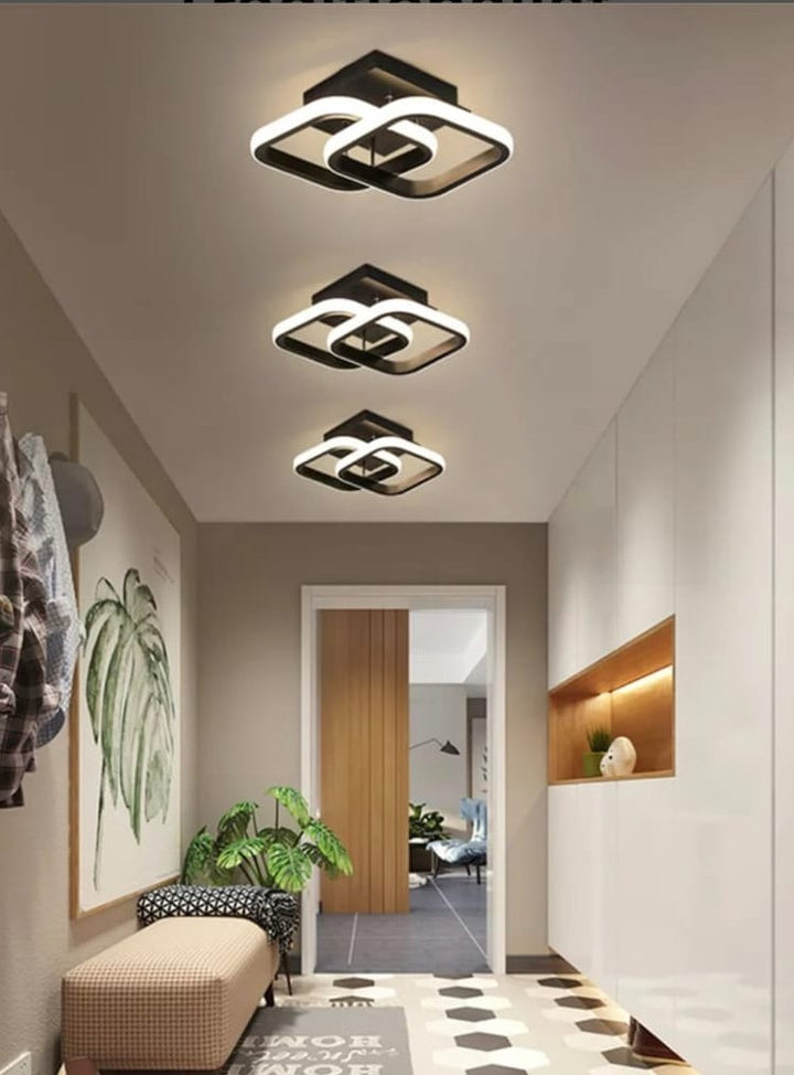 Aplica LED Neagră SX7139 BK, 36W, 2800–6500K, 20x24cm