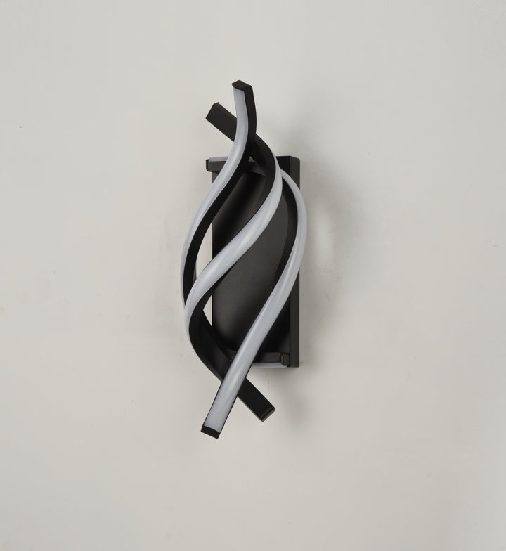 Aplica LED Twist Negru 38W – SX8609 BK | Design Sculptural Modern