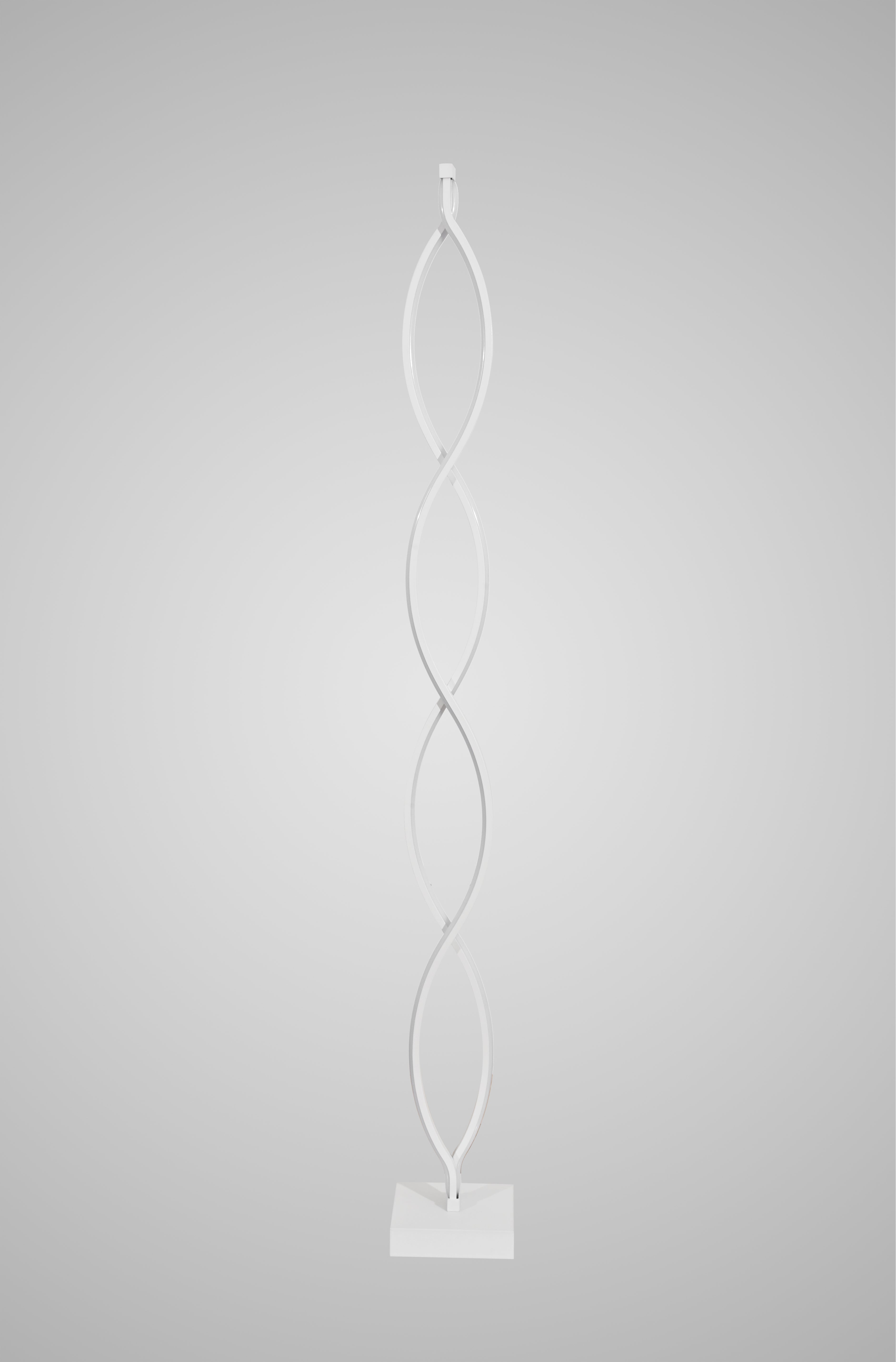 Lampadar LED Alb Spirală – SX8633-WH | 104W, Design Elegant