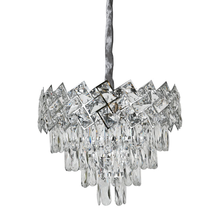 Candelabru Lux Cristale – SX8650/400 | Ø40 cm, 5x E27, Design în cascadă