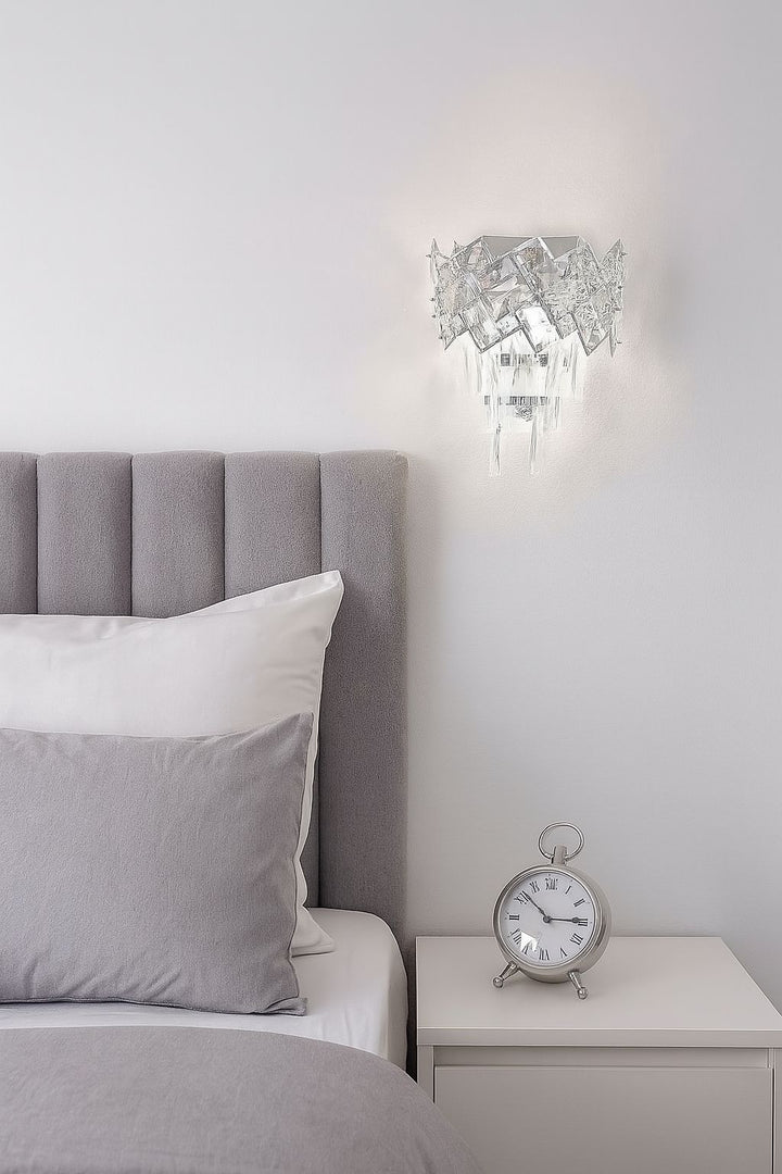 APLICA DE PERETE, MODEL SX8650/2, ARGINTIU