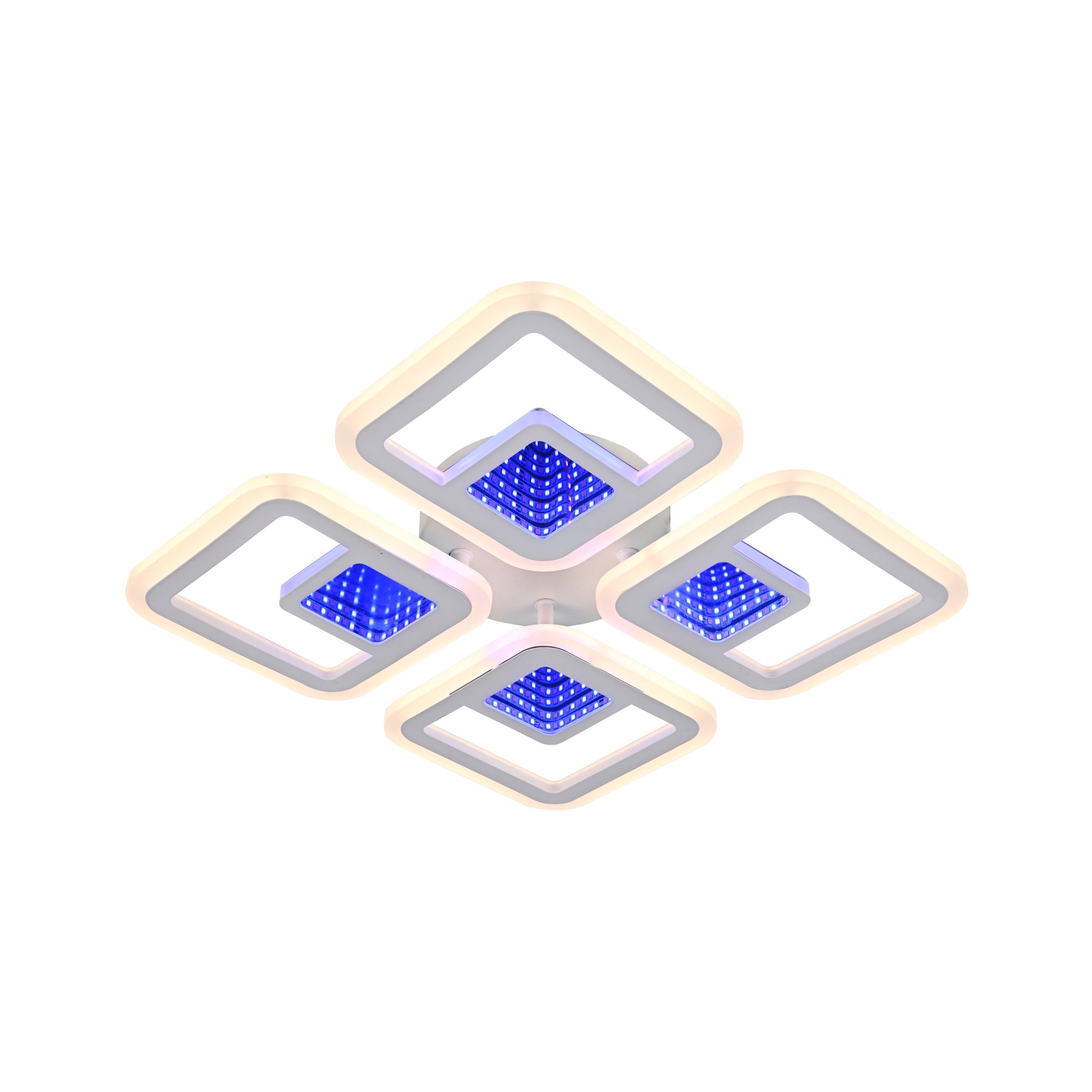 Lustra LED modernă cu telecomandă, 104 W, 490×490 mm, temperatură reglabilă 2800–6500 K – model SX8736/4