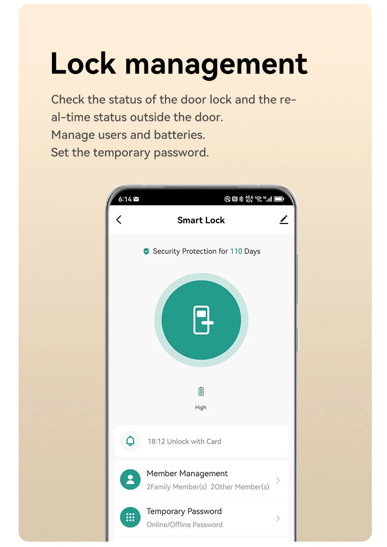 Incuietoare inteligenta Neumann NovaLock – Deblocare cu card, amprenta, PIN, cheie si aplicatie Tuya