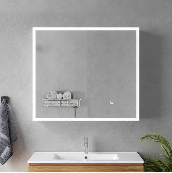 Dulap De Baie cu oglinda led 80x70 cm