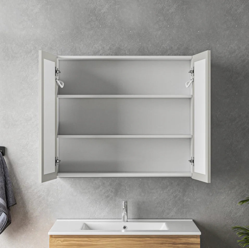 Dulap De Baie cu oglinda led 80x70 cm