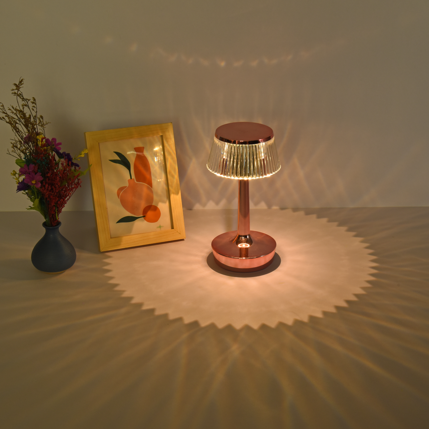 Veioza de masă LED portabilă ML-2058, 3W, lumină reglabilă 2800–6500K, autonomie 5–8h, baterie 1200mAh