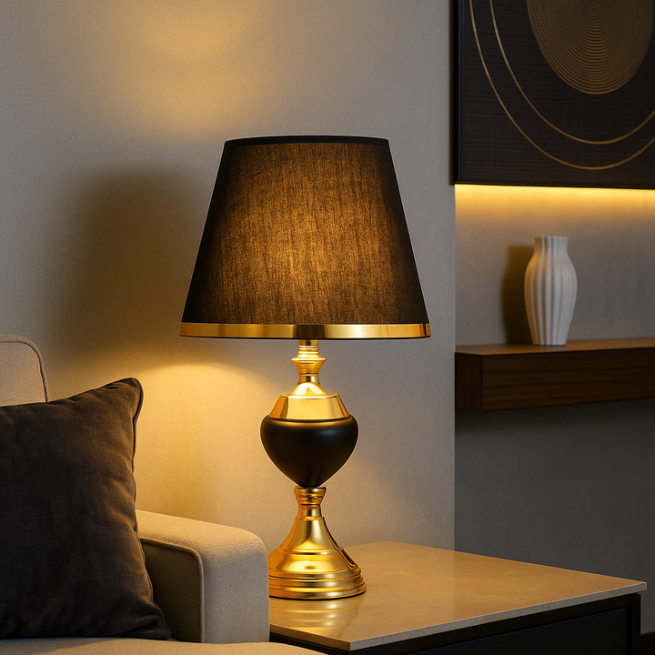 Veioza decorativa 8620, Negru, stil clasic elegant