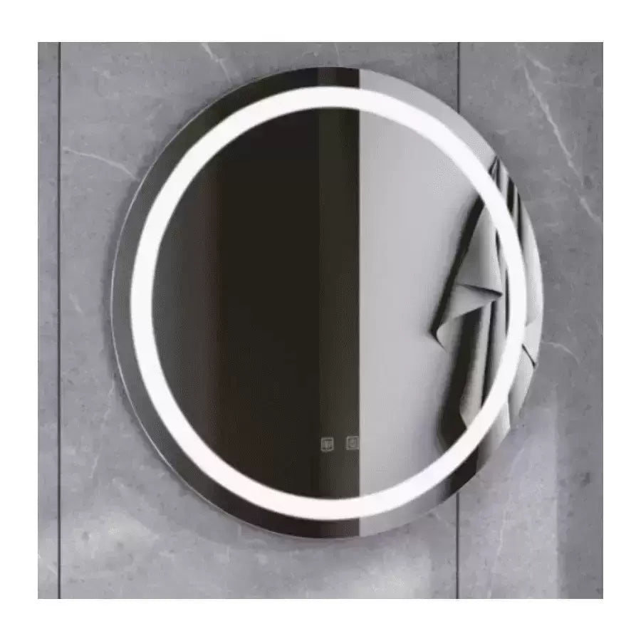 Oglinda LED Rotunda 60 cm – Iluminare Rece, Touch si Functie Dezaburire