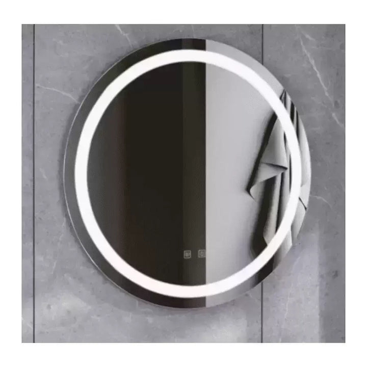 Oglinda LED Rotunda 60 cm – Iluminare Rece, Touch si Functie Dezaburire