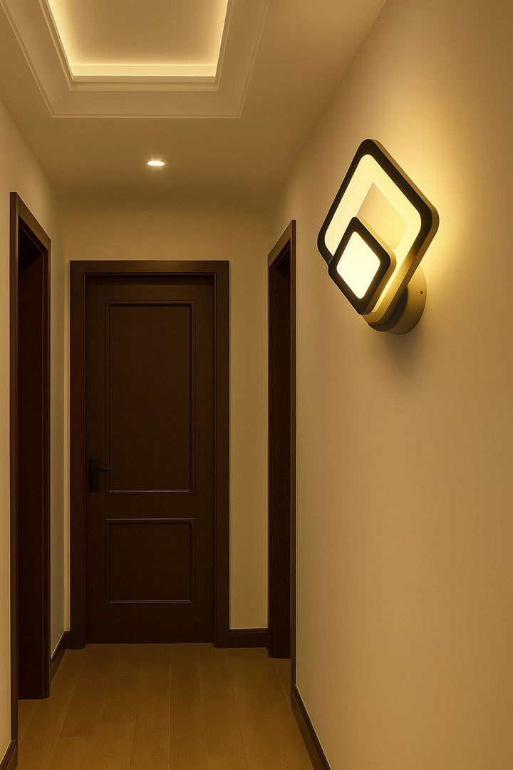 APLICA LED MODERNĂ B02, LUMINĂ REGLABILĂ 3000–6500K, DESIGN GEOMETRIC ELEGANT