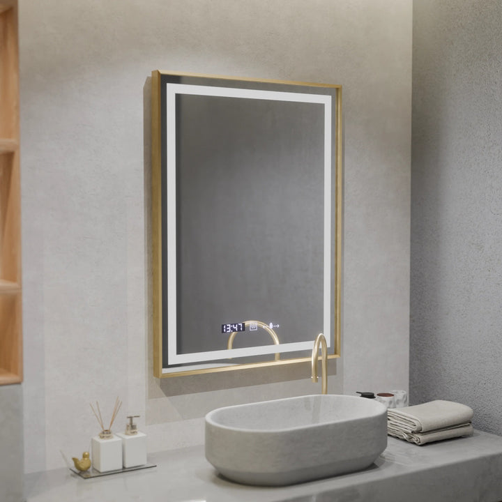 OGLINDĂ LED SENZOR STARLIGHT 60x80CM CU DEZABURIRE, CEAS ȘI TEMPERATURĂ | COLECȚIA MARCELLO FUNGHI