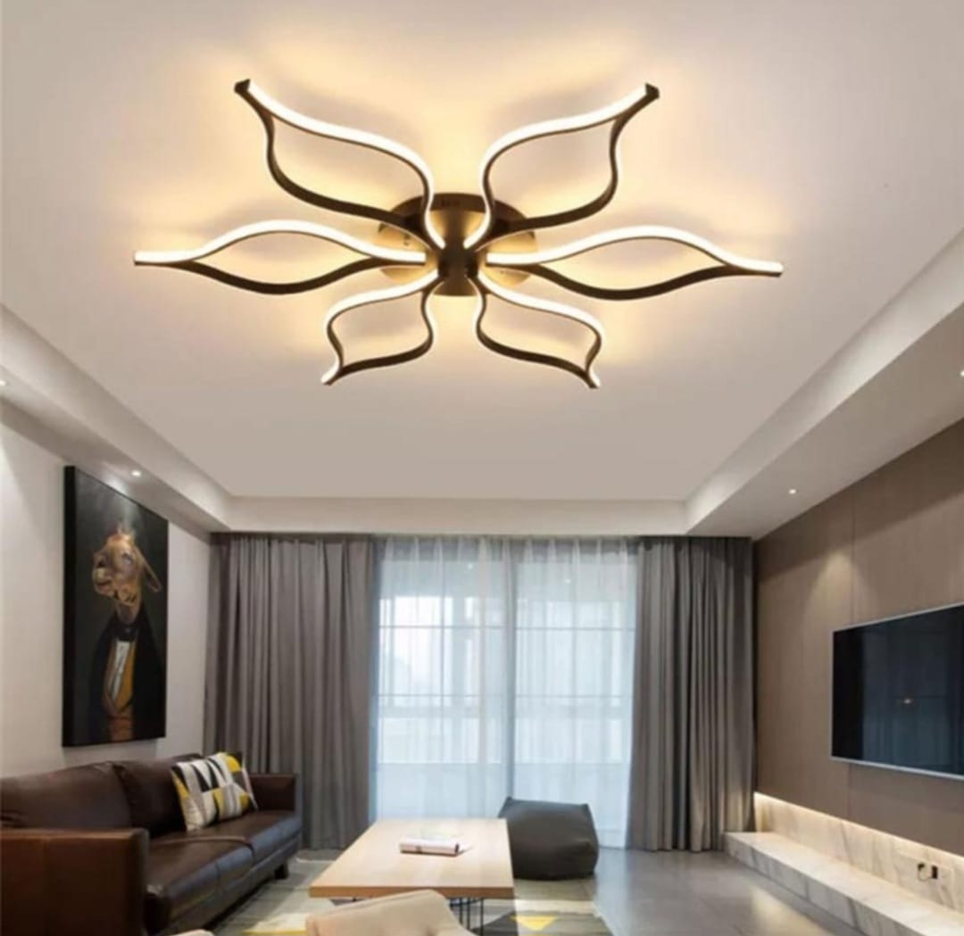 Lustra LED 7756/6 CU TELECOMANDA ,Design Modern,Lumina Reglabilă 3000K-6500K