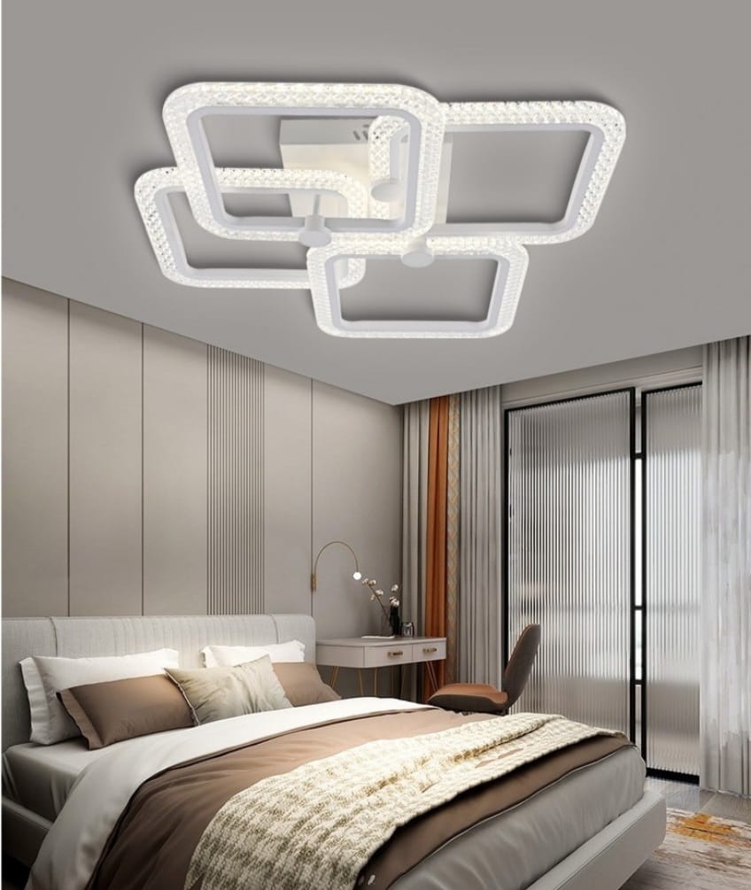 LUSTRA LED 7232/4 WH CU TELECOMANDA 120W