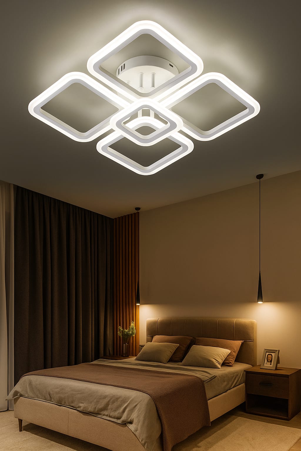 Lustră LED Albă W8036/5B, 45W, 6000K, Ø582mm