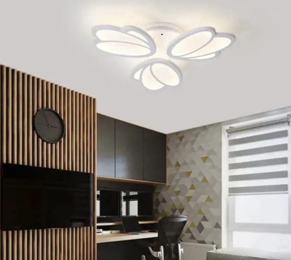 Lustră LED cu telecomandă 8101-3 – 66W, Ø580 mm, Design Modern Floral, Temperatură Reglabilă 3000K-6500K