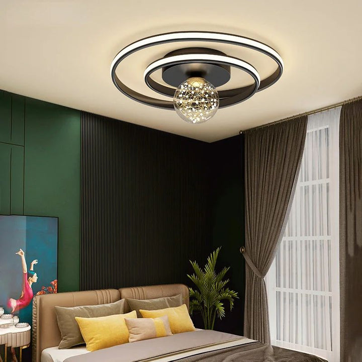 Lustra LED L7677/450 – 96W, Design Modern, cu Telecomandă și Lumină Reglabilă