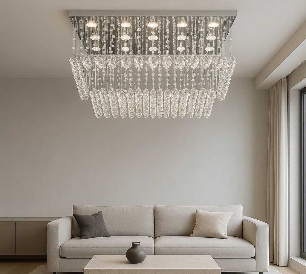 Candelabru LED cu cristale, 600×200×600 mm, 20W, 4000K, 6060-15