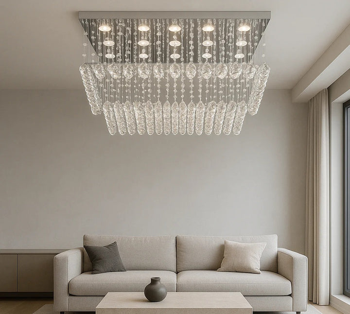 Candelabru LED cu cristale, 600×200×600 mm, 20W, 4000K, 6060-15