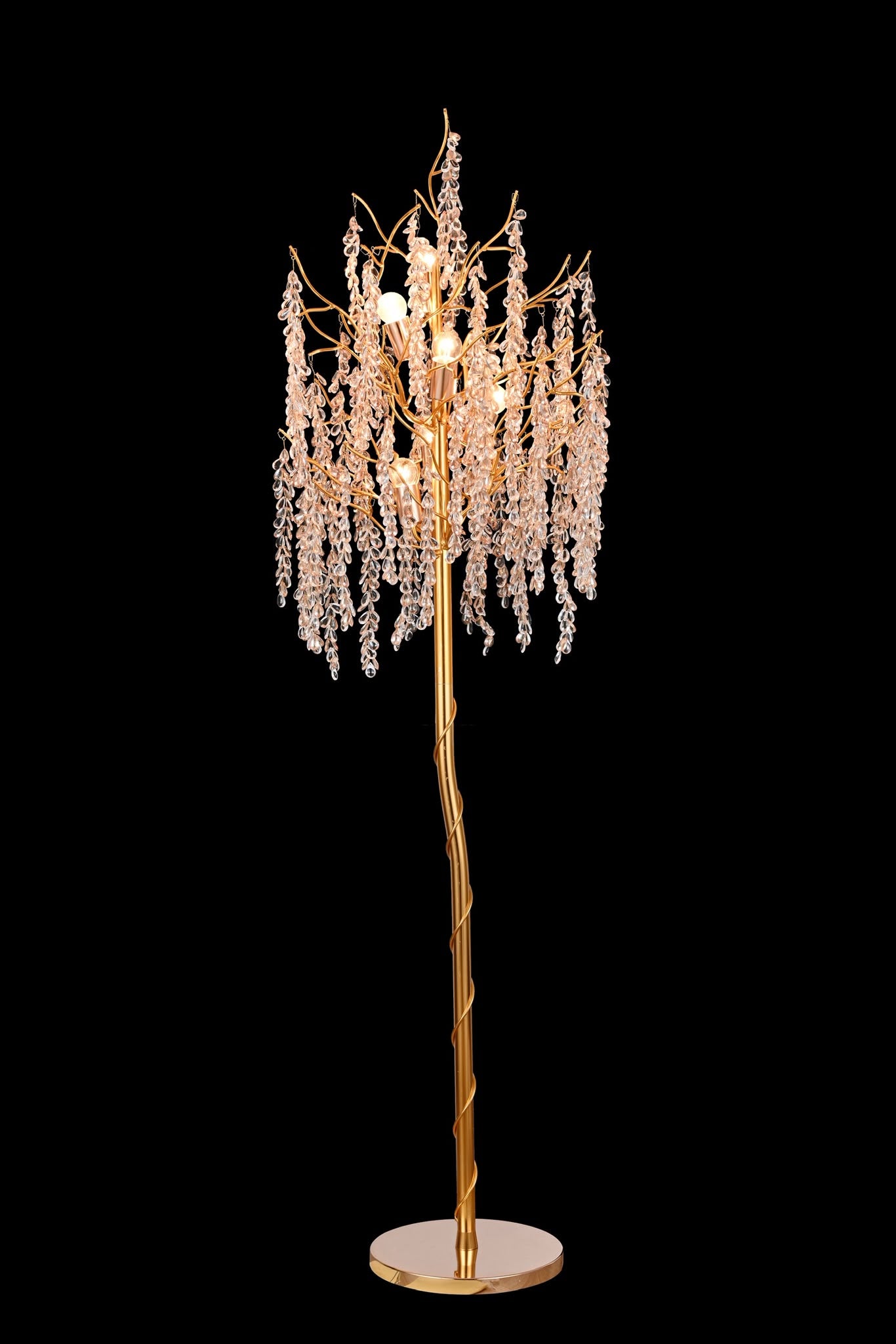 Lampadar decorativ auriu, 400×400×1750 mm, 6×E27 max 60W, model 68253/6B