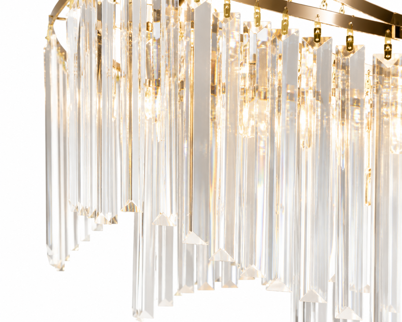 Candelabru Ø470×H380 mm, 6 becuri E27, design modern cu cristale și structură aurie 98068/500