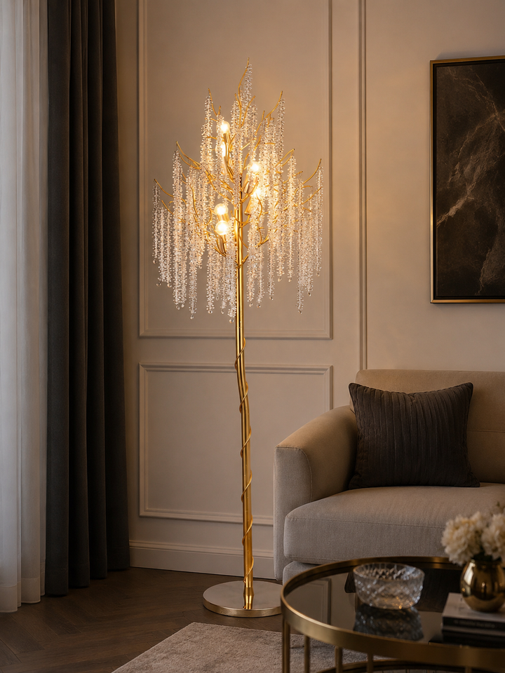 Lampadar decorativ tip copac, 400×400×1750 mm, E27 max 60W × 6, model 68253/6A