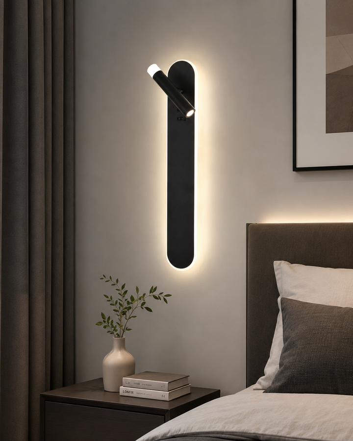 Aplică LED Modernă cu Lumină Ambientală și Spot Reglabil –  77177/500 BK