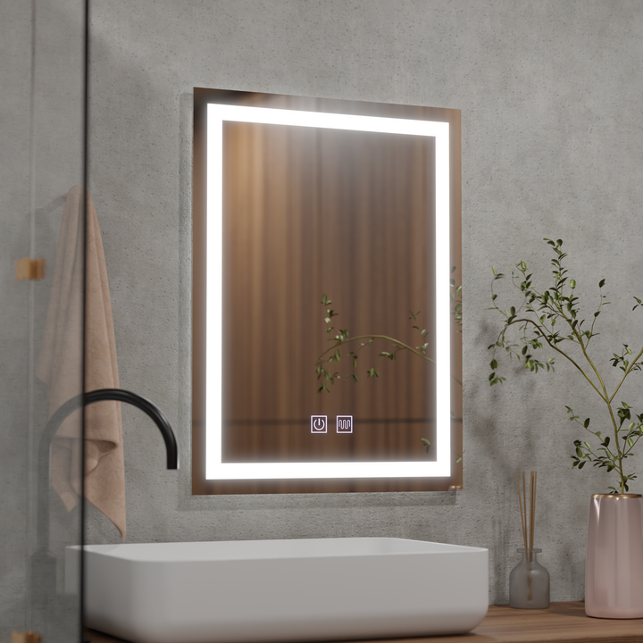 Oglinda LED Touch 60x80cm – Iluminare Dimabilă, Dezaburire, Design Elegant
