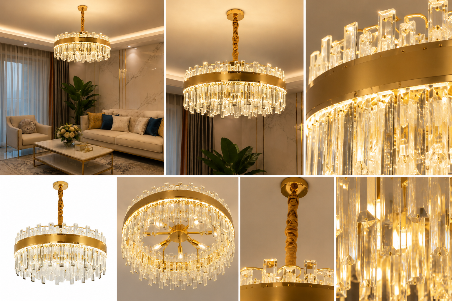 CANDELABRU LED CU TELECOMANDA, 140 W, Ø ≈ 600 MM, TEMPERATURA REGLABILA 2800–6500 K – MODEL 8652/600 FG